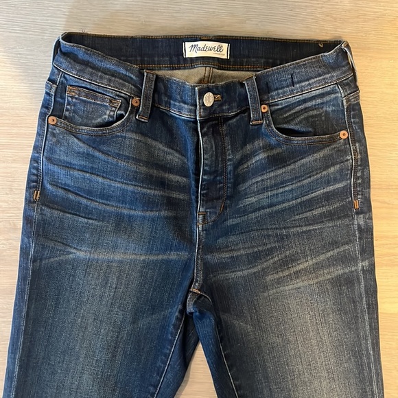 Madewell High Riser Skinny Jeans 29 dark classic wash like new stretchy - Picture 3 of 10